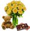 flowers bear and chocolates