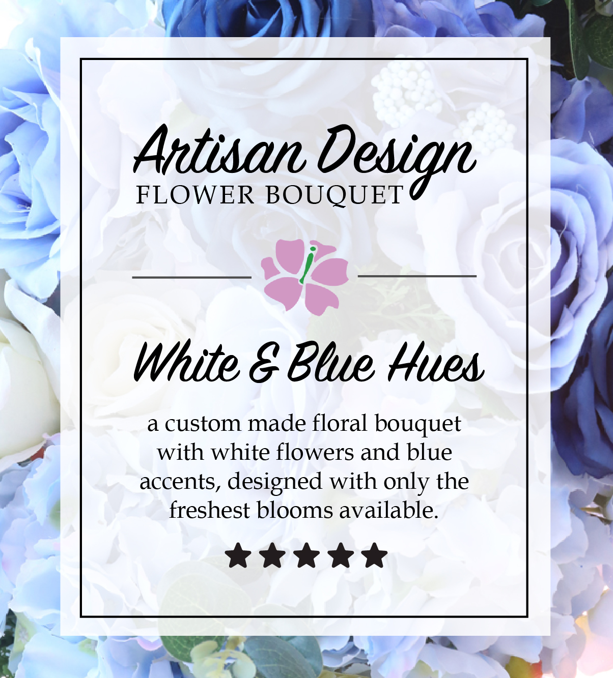 Artist's Design: White and Blue Hues | Avas Flowers