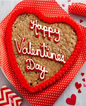 Mrs. Fields® Happy Valentine's Day Heart Shaped Cookie Cake | Avas Flowers