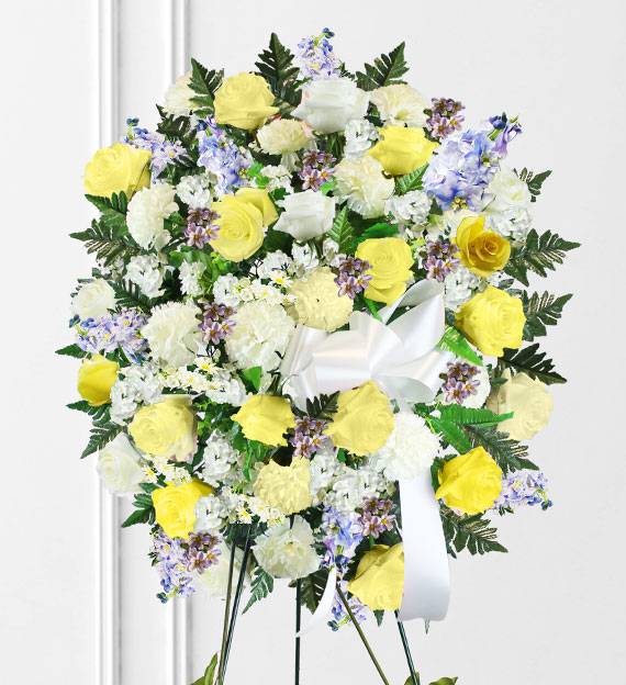 Pastel Floral Sympathy Standing Spray at From You Flowers