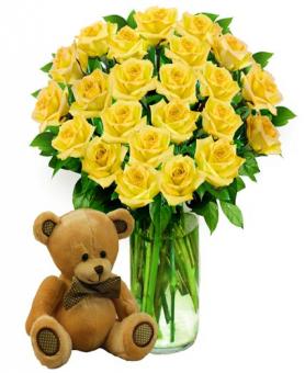 flower bear yellow