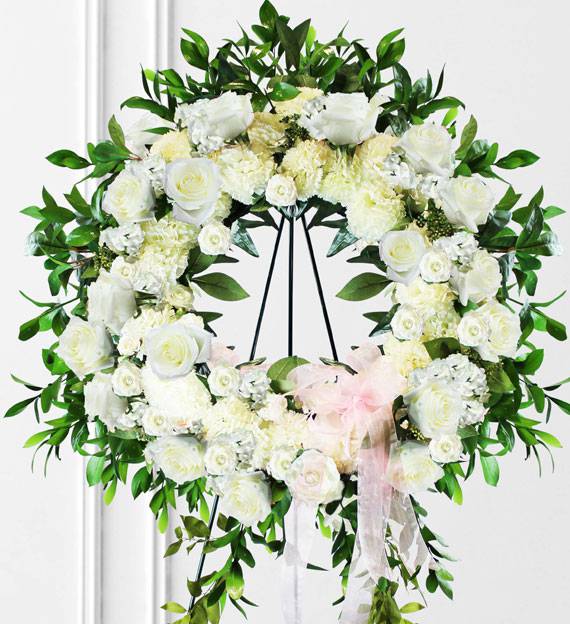 White Funeral Floral Arrangements